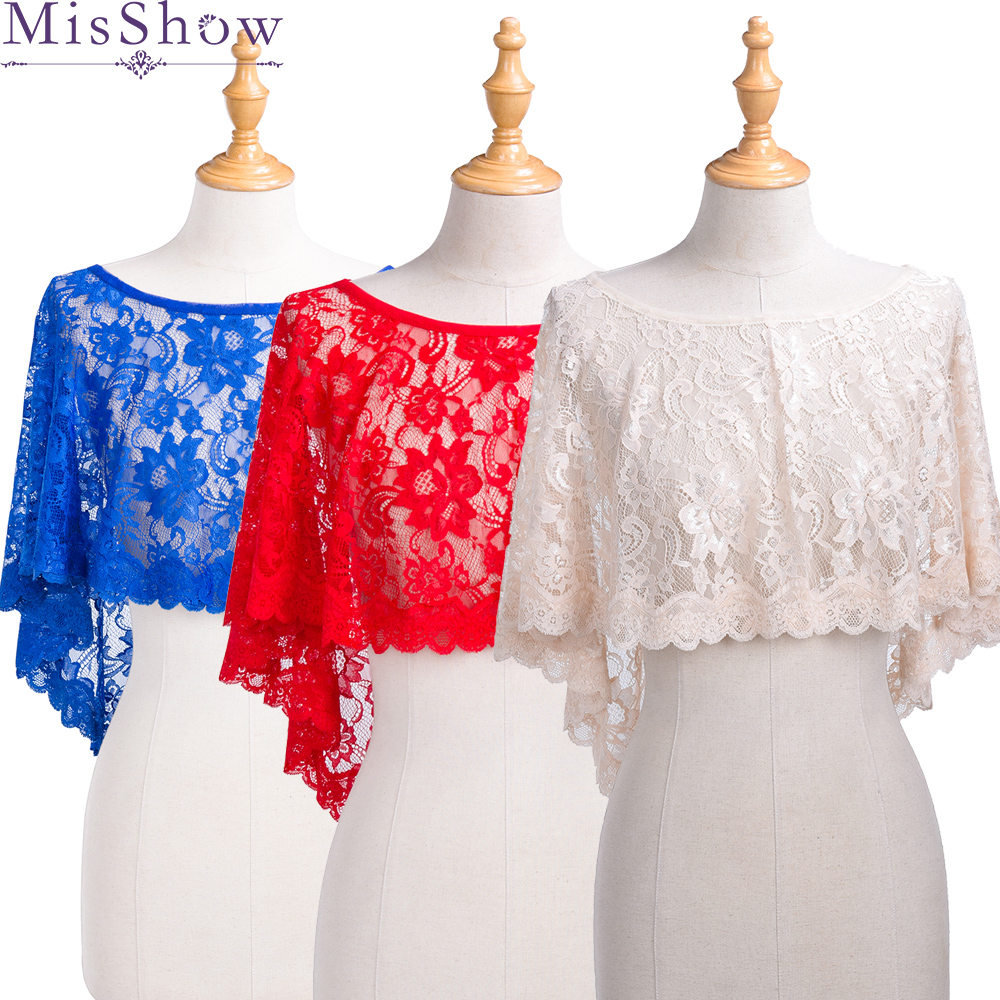été dentelle mariée mariage boléro mariée opéra soirée fête de bal Costume Capes bleu Royal rouge vestes foulard de tête pour femme