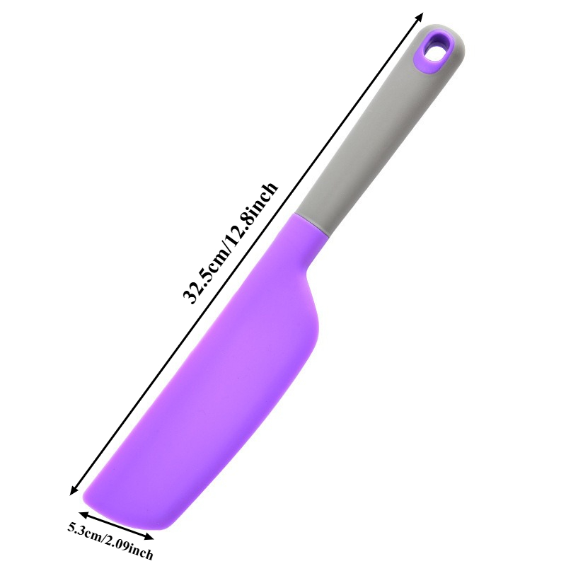 Espátula de silicona para fugas de cocina, pala densa, pescado frito, meleta, espátula antiadherente, herramientas de cocina: Amarillo claro