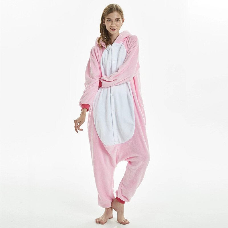 Pegaso rosa para pijamas de mujer kigurumis unicornio animal ropa de casa color de cola larga pijama de para adultos