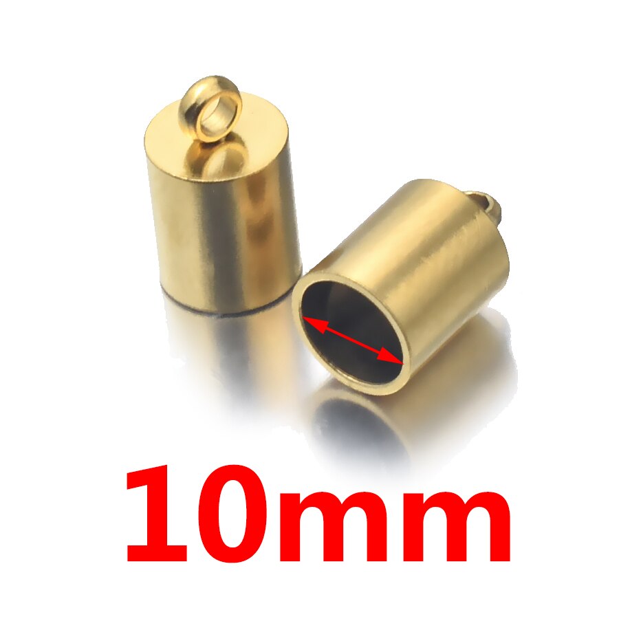 10 pièces Lot en acier inoxydable argent or fermoirs cordons embouts cordon pour bricolage fabrication de bijoux Bracelet collier résultats de bijoux à bricoler soi-même: BLEU CIEL