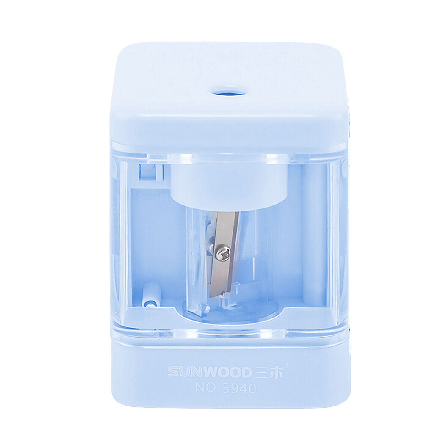 Sacapuntas eléctrico portátil, sacapuntas automático con batería o funciona con USB para estudiantes, suministros escolares para oficina en casa: blue