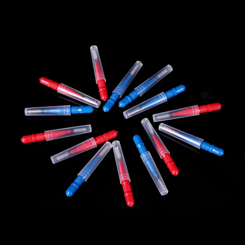 10 Stk/pak Dental Push-Pull Rager Orale Tandenstoker Gum Interdentale Tandenborstel Orthodontische Draad Borstel Tandenborstel