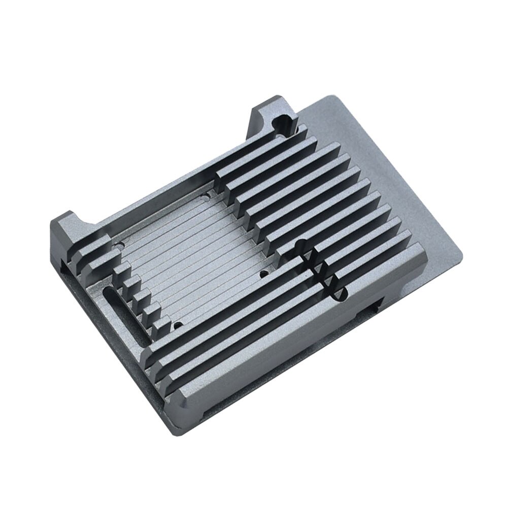 DIY Cooling Box Module Metal Shell Box Aluminum Alloy Raspberry Pi 4B high Aluminum Alloy CNC Shell Ultra-Thin Metal She: Grey