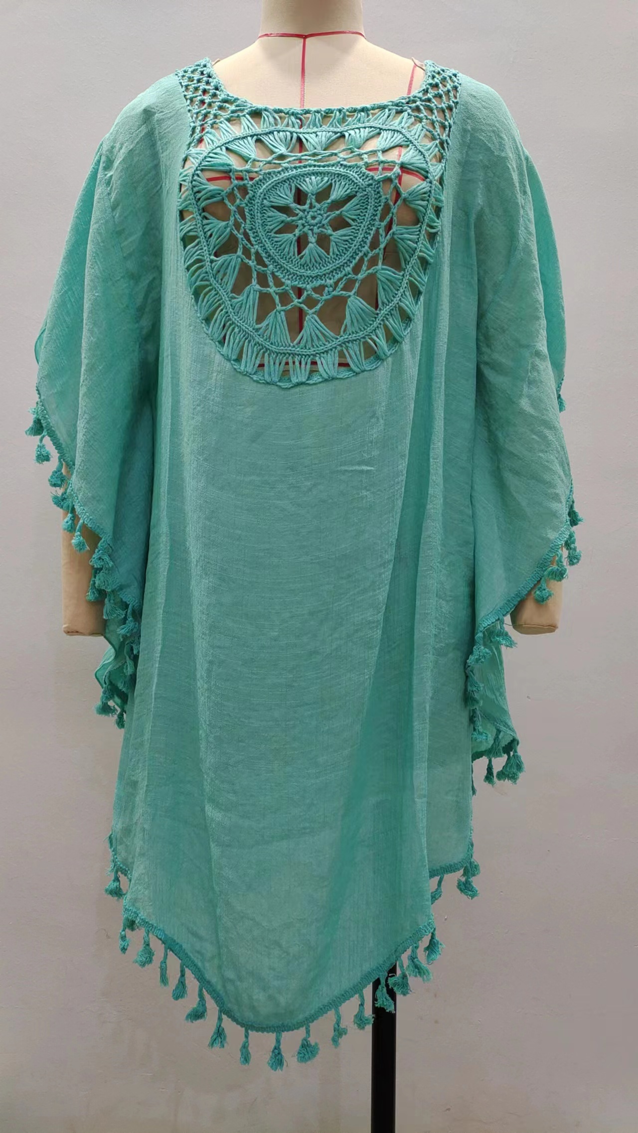 CROCHET BIKINI-Women's Sexy Swimsuit Cover Up Dress Summer Bathing Suit Beachwear Shirt Cover-ups for Women: SKY BLUE
