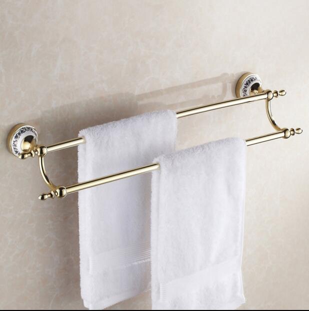 de porcelana azul y blanca cromada de cerámica (60 cm), toallero individual, toallero, toallero, accesorios de baño 7015
