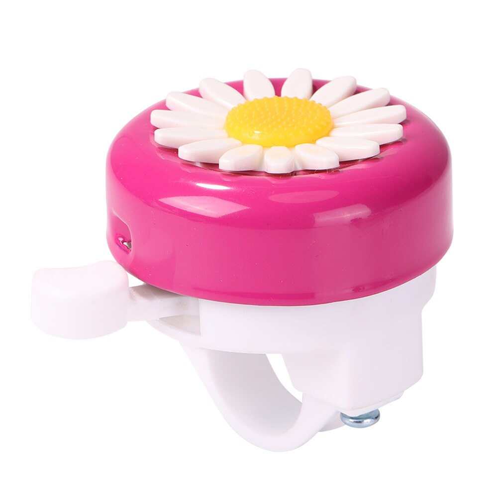 Child Bike Bell Daisy Cycling Horns Funny Mountain Bike Road Bicycle Marguerite Handlebar Horn Safety Alarm Bell for Kids: Rose Red and White