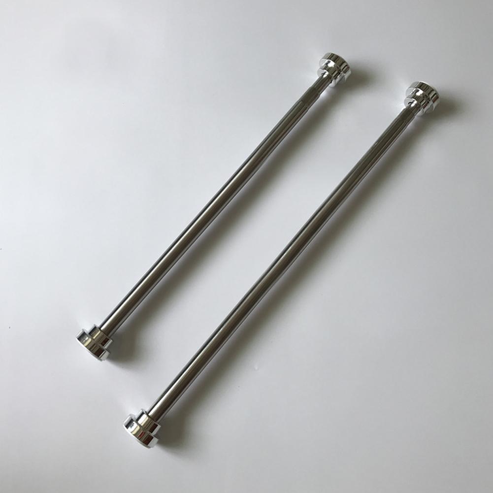 Barras de cortina de ducha de baño ajustables de acero inoxidable de 50/80 CM, barra telescópica de tensión extensible, percha para varilla perforadora de resorte libre
