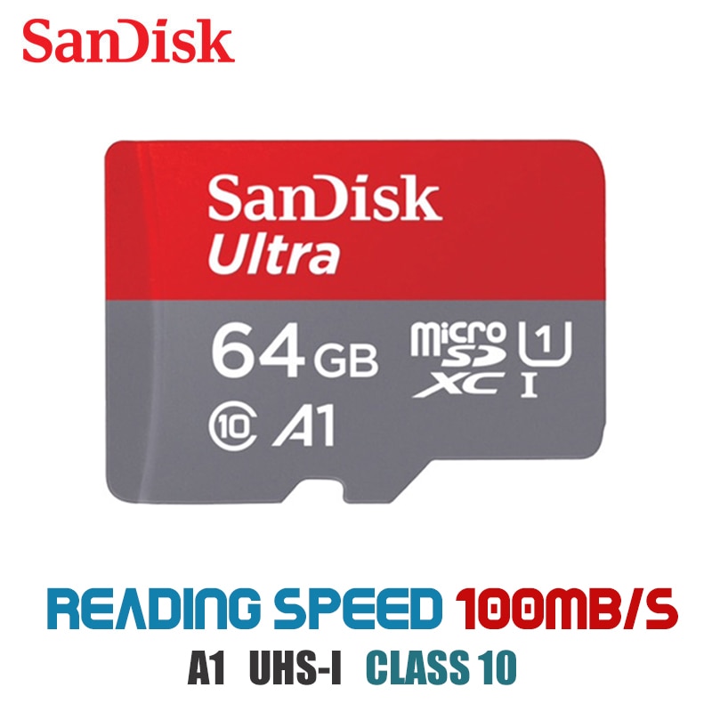 Sandisk micro sd card 16gb 32gb 64gb cartao de memoria 128gb Microsd class 10 UHS-1 256gb A1 flash memory card for Mobile phone: A1 64G