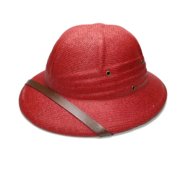100% Stro Helm Tropenzonnehoed Zomer Mannen Vietnam Oorlog Leger Hoed Vader Schipper Emmer Hoeden Safari Jungle Mijnwerkers Pet: Roze