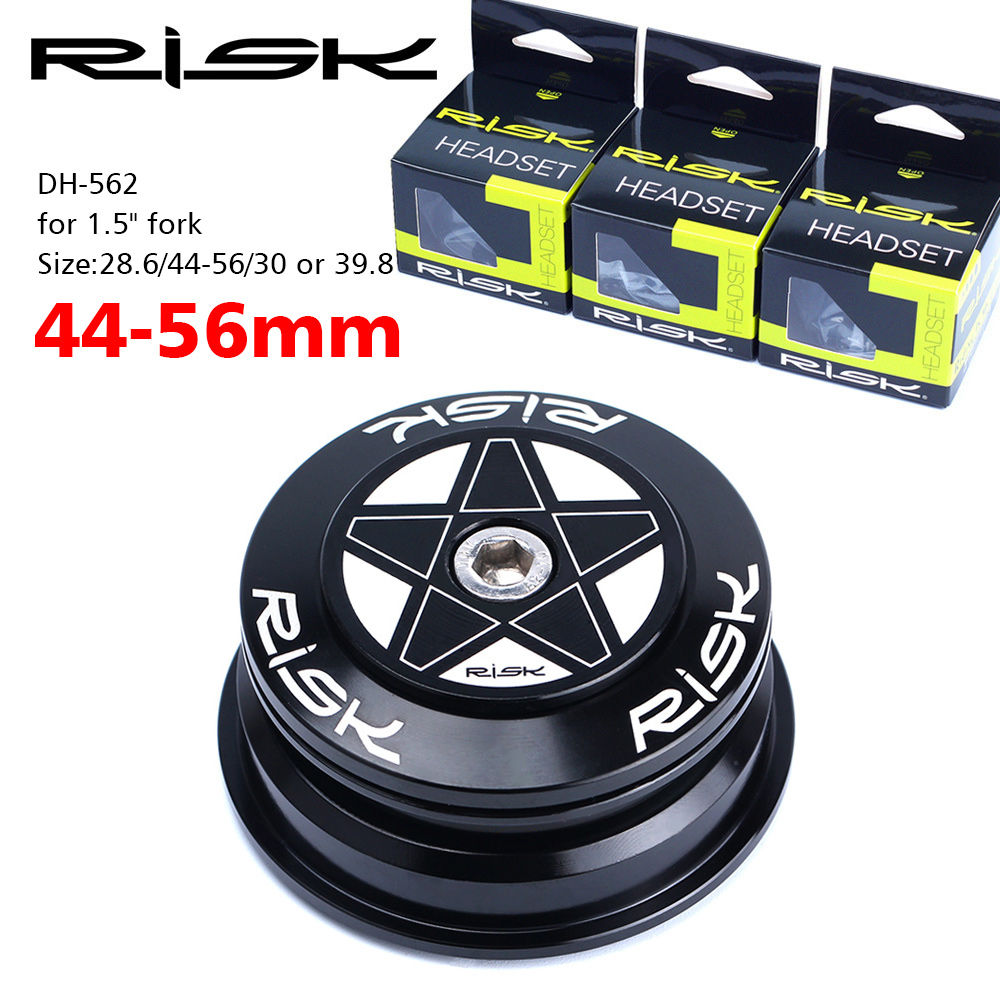 Risico Mtb-fietsheadset Geïntegreerd 1 1/8 Stuurkolom 34 41 41.8 44 49.7 50.6 55 56 mm Mountainbike Druklagers Doos Vork: Clear