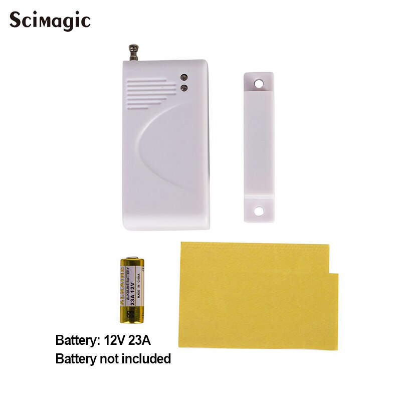 Good price wireless 433mhz door sensor, door alarm, electromagnetic contact, safety door contact with battery