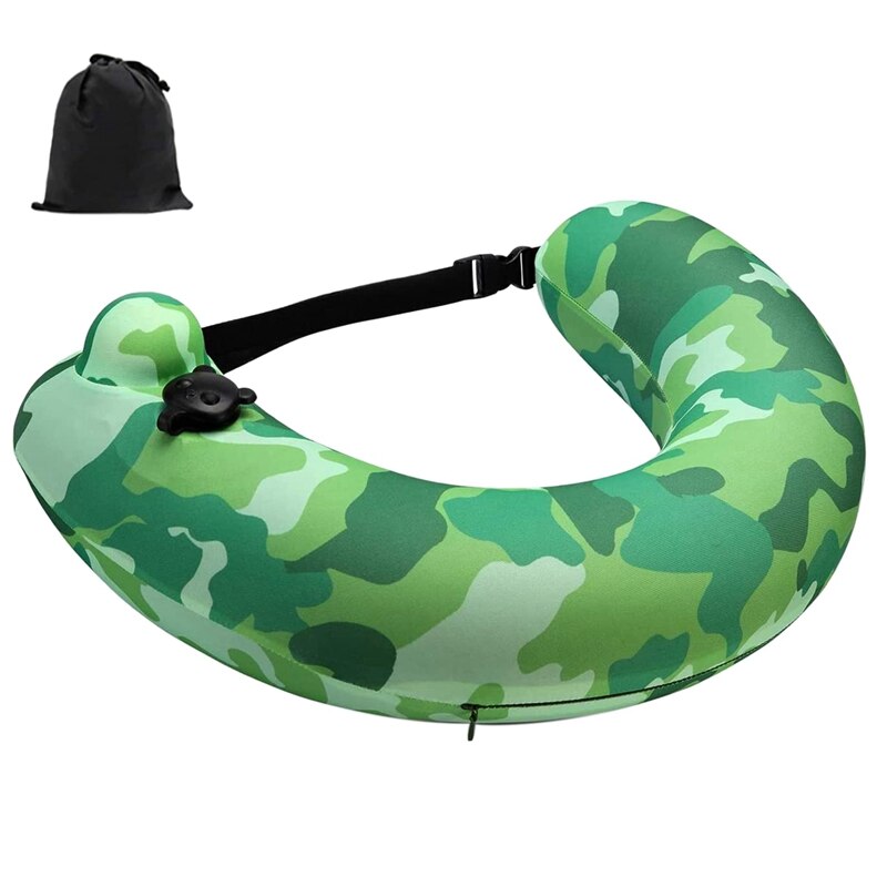 Cinturón de natación inflable anillo de natación portátil entrenador de nado flotador de piscina Almohada de Viaje para el cuello para niños adultos
