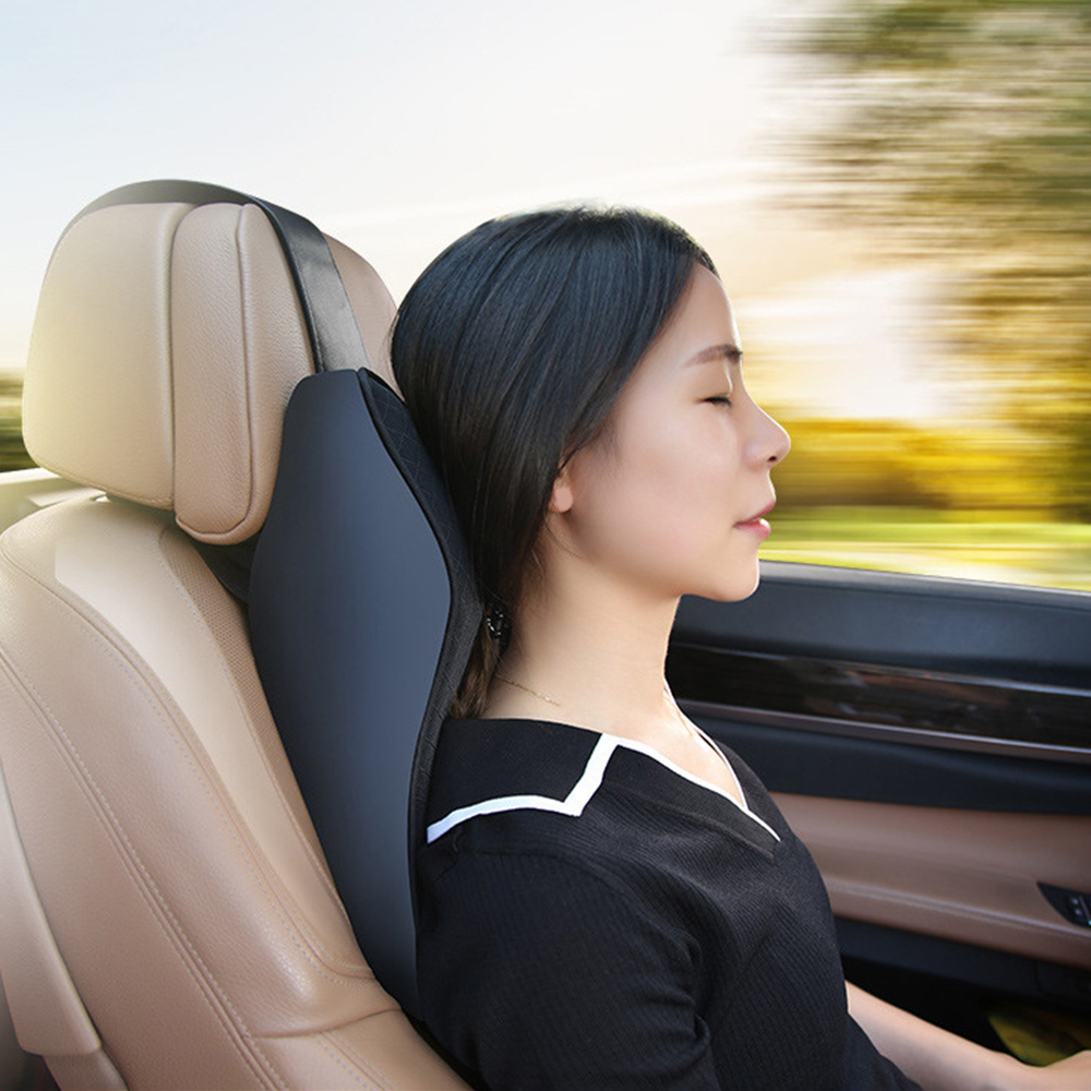 Universal bil nakke pude 3d hukommelse skum hoved auto nakkestøtte rejseholder pude støtte åndbar sæde saft pudebetræk