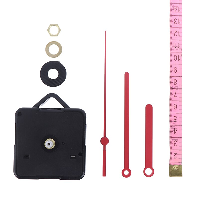 Diy klok holle hart metalen textuur wandklok retro wandklok uurwerk accessoires zwarte wijzers reparatieset: 5