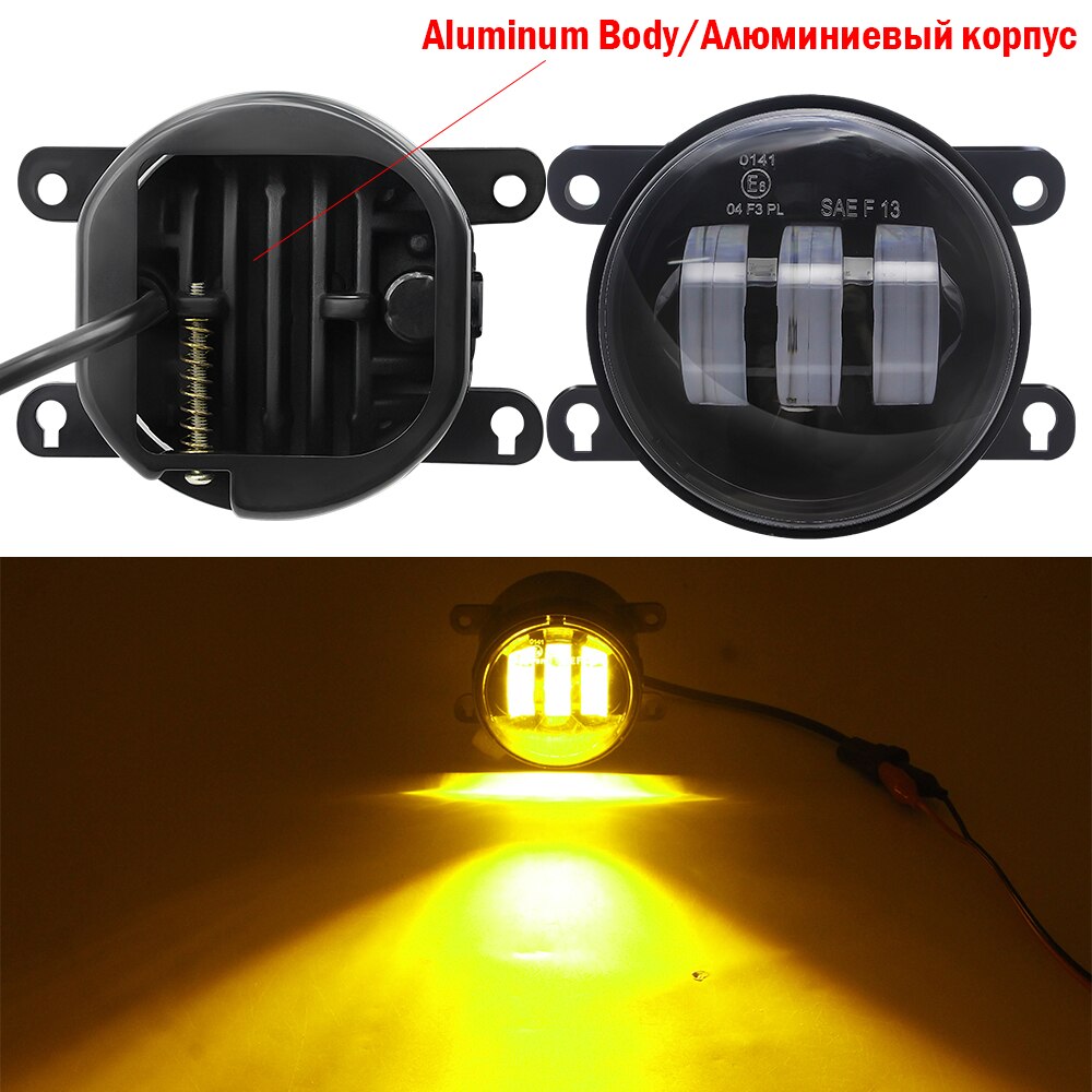 2 Pieces Car LED Fog Light 30W 6000LM Front Bumper Fog Lamp DRL For Suzuki Swift Jimny Grand Vitara Splash Ignis SX4 Alto XL7: Amber