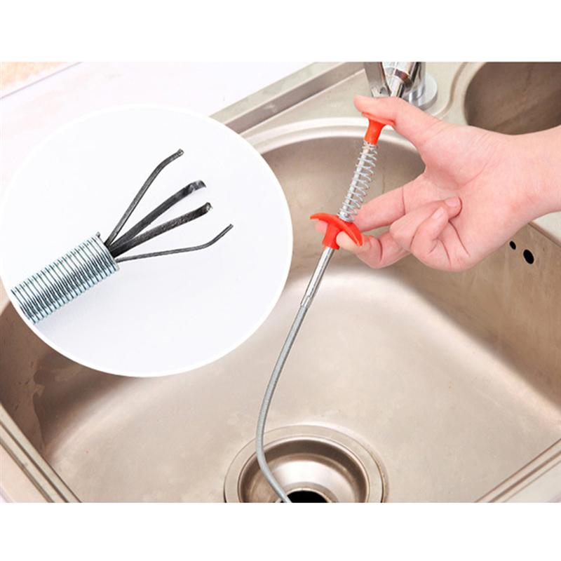 85cm- pijps baggergereedschap, buigzame, flexibele afvoerontstopper, ontstoppingsgereedschap voor gootsteen, keuken