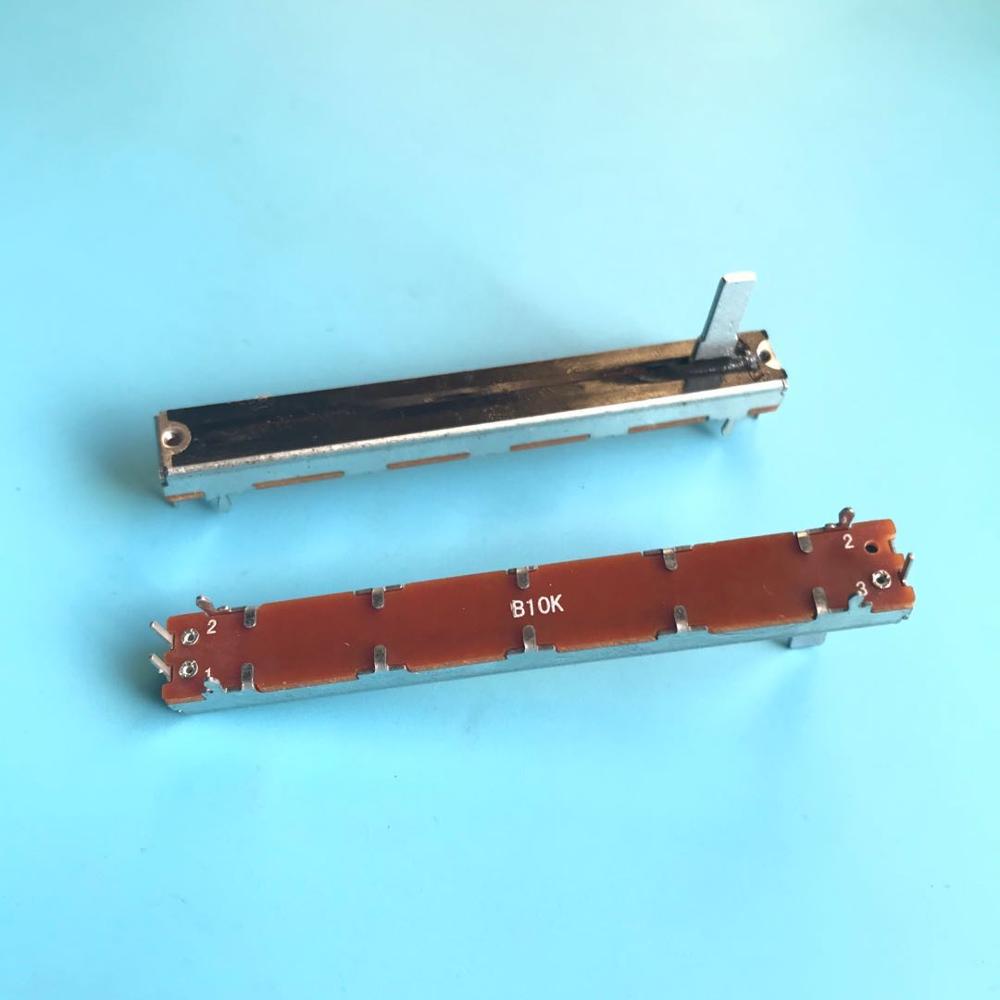 20 piezas para mezclador Mono potenciómetro de Fader SL6021N B10K/mango longitud 15mmC potenciómetro de deslizamiento recto