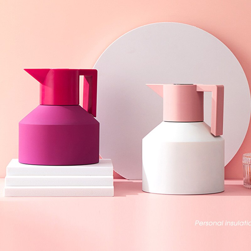 Geometrische Wasser Krug Wasser Krug Große Kapazität Krüge Doppel Schicht Vakuum Kaffee Thermos Wasserkocher Isolierte Flasche Tee Topf