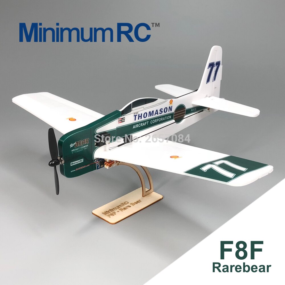 Minimumrc F8F-Rarebear V2 360Mm Spanwijdte 4 Kanaals Trainer Fixed-Wing Rc Vliegtuig Outdoor Speelgoed Voor Kinderen Kids