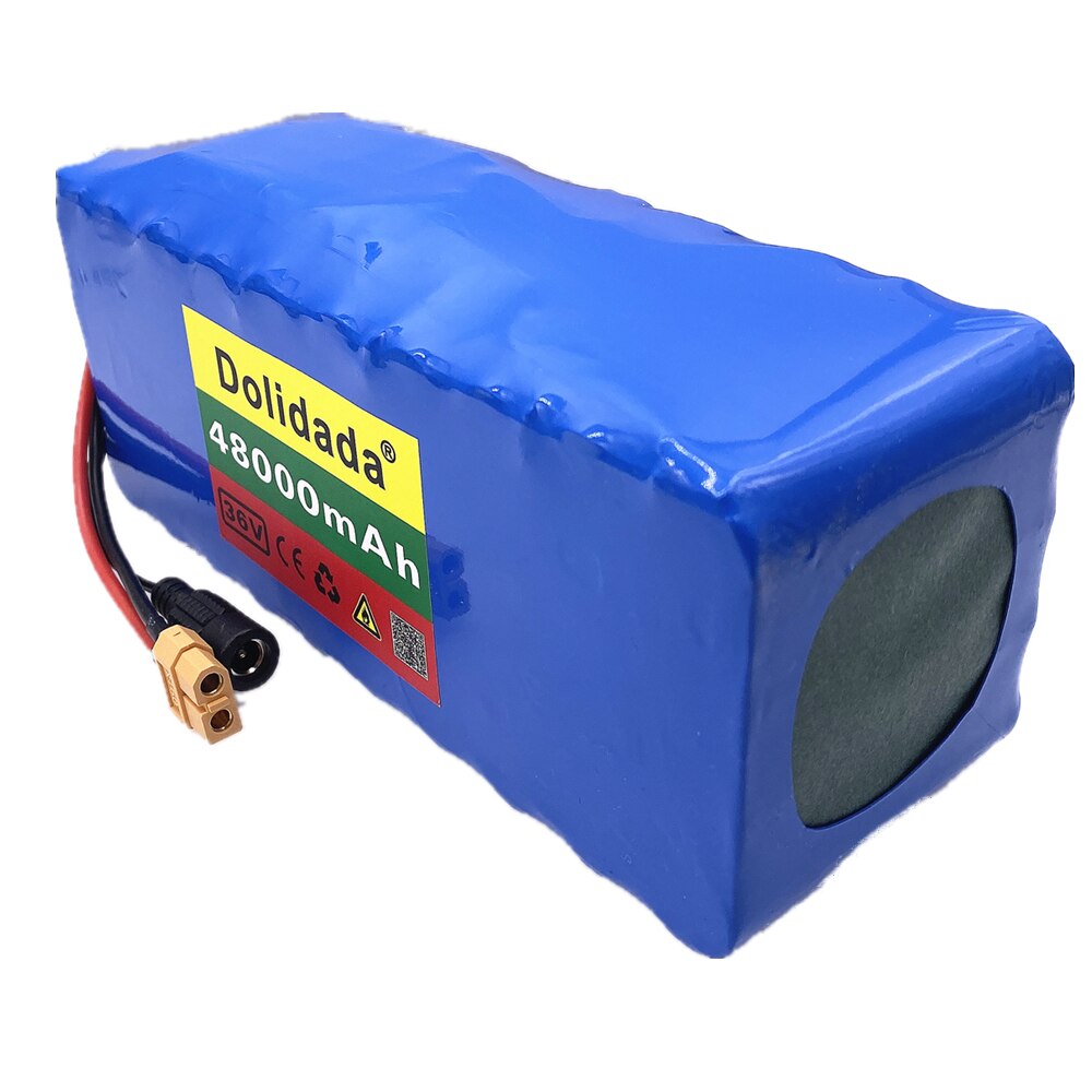 Dolidada 36V battery 10S4P 48Ah battery pack 500W high power battery 36V48000mAh Ebike electric bicycle BMS