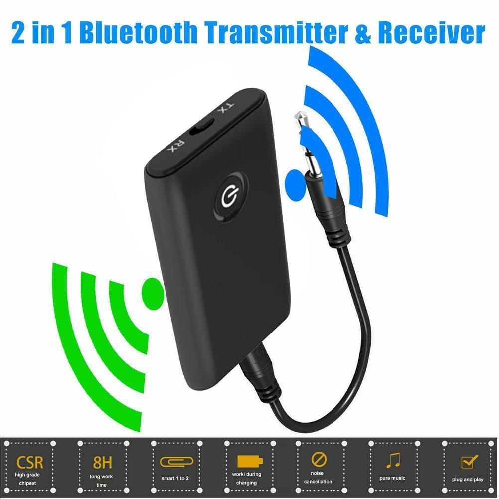 2 in 1 Bluetooth 5.0 Transmitter Receiver TV PC Car Music Adapter/Headphones Device Hifi AUX Speaker Car Stereo 3.5mm Audio Z4Y2
