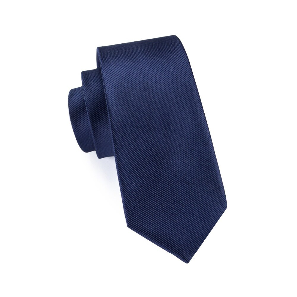 midnightblue sólido corbata pañuelo gemelos corbata de seda corbatas para hombres Formal de negocios boda C-770