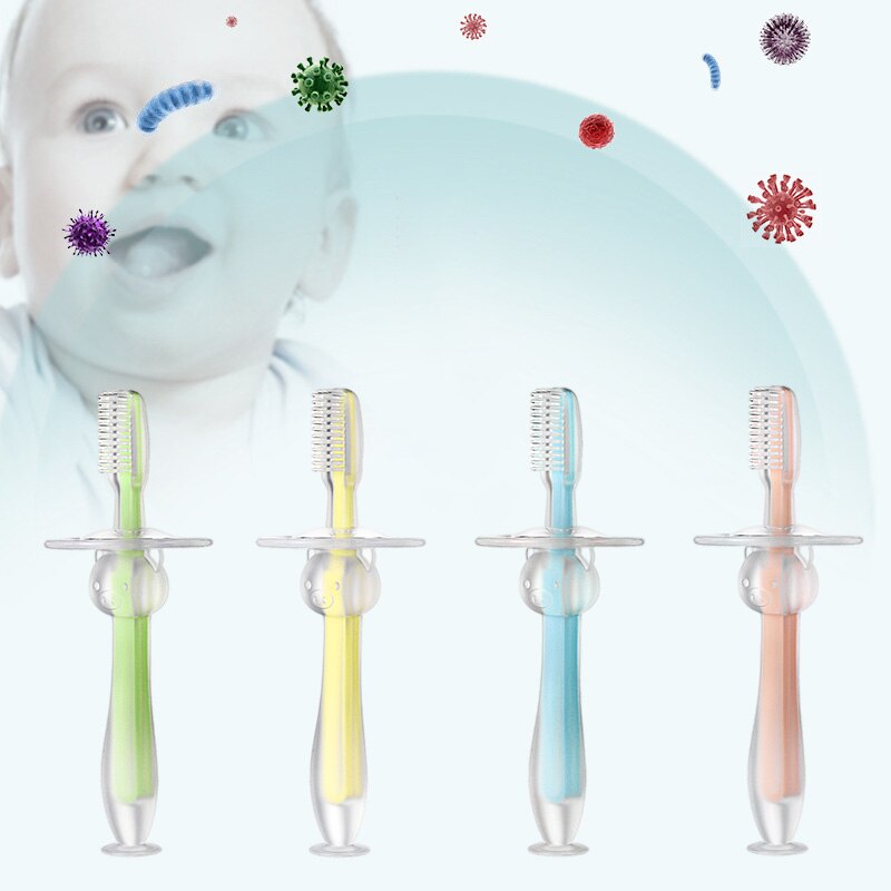 1pc børn blød silikone træning tandbørste nyfødte børn tandpleje tandbørste værktøj baby kid tandbørste babyartikler