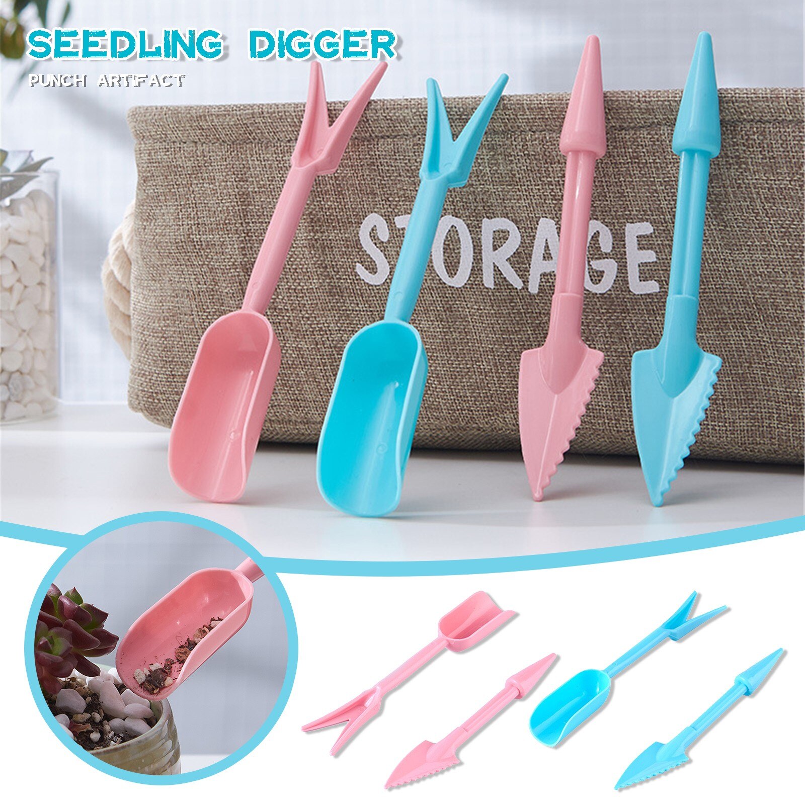2PC Garden Small Shovel Planting Tools Transplanting Device Planters Digging Tool Seedling Garden Nursery Trays c50