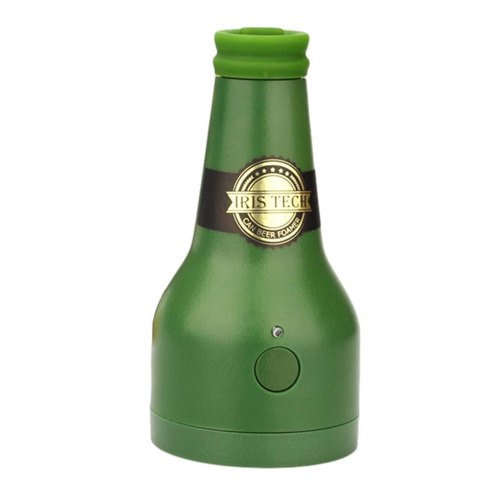 Ultrasonic Beer Foamer Bottle Shape Foam Maker Outdoor For Canned Bottled Beer Party Bubbler Portable (Green) Beer P8C5