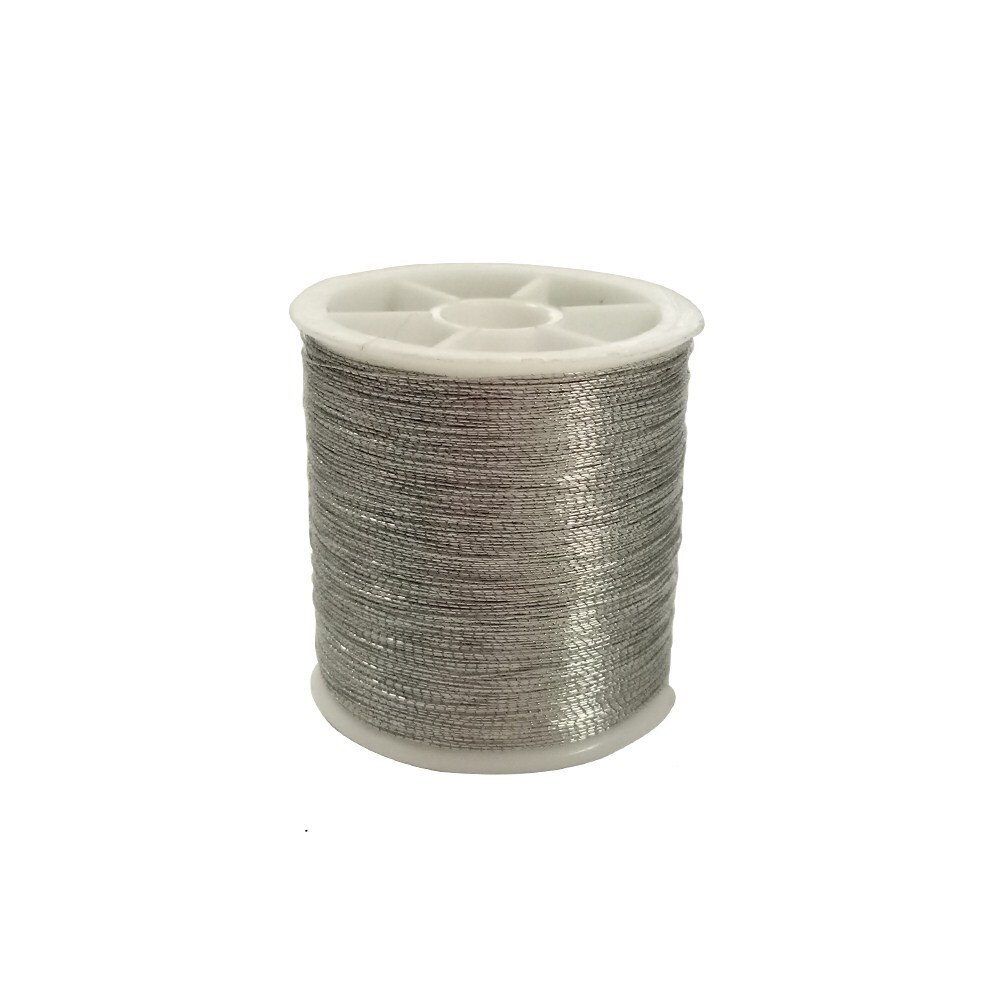 Embroidery Sewing Threads Gold/Silver Sewing Thread Supplies Cross Stitch Polyeste Durable Threads 100M Per Roll: Silver