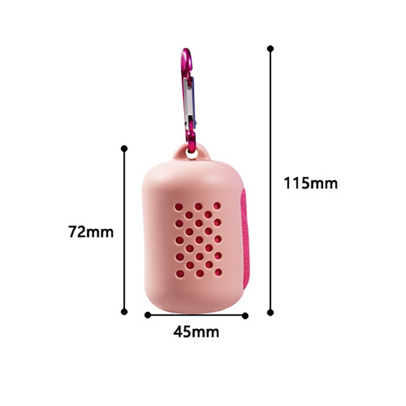 Travel Fold-Able Mini Towel Portable Hiking Camping Quick Dry Towel With Silicon Case Outdoor Tool Sports Face Hand Towel