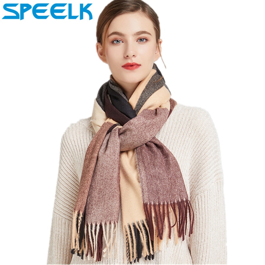 Spring/Winter Women Plaid Scarf Scarves Cashmere Shawls and Wraps Long Foulard Head scarves