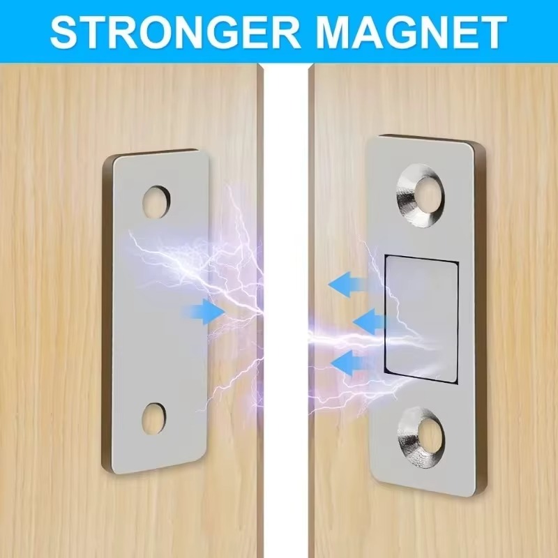 Strong Magnetic Cabinet Catches with Screws Ultra-Thin Door Magnets Stops Invisible Adhesive Drawer Closer Latches for Furniture