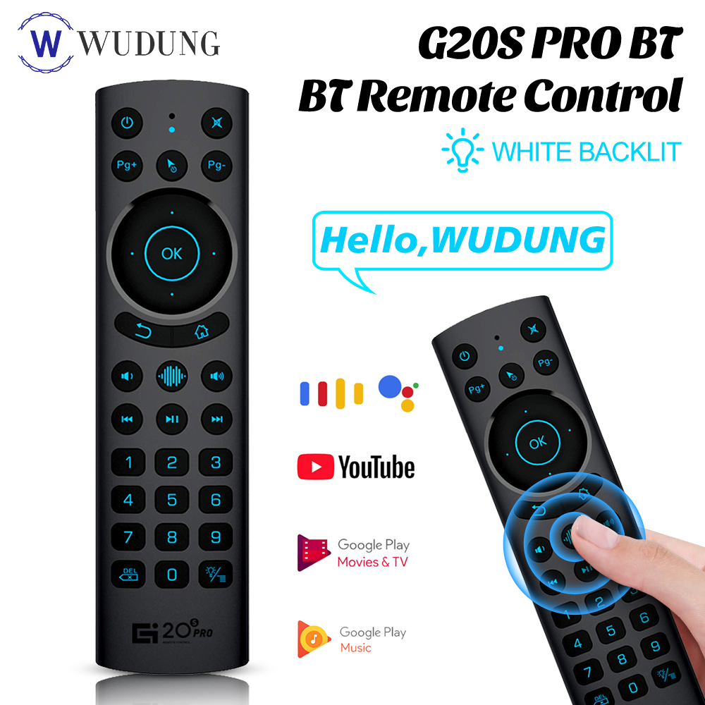Mando a distancia G20S PRO para Android TV BOX, mando a distancia infrarrojo con botones retroiluminados inalámbricos, Bluetooth 2,4, G20BTS Plus, 5,0G