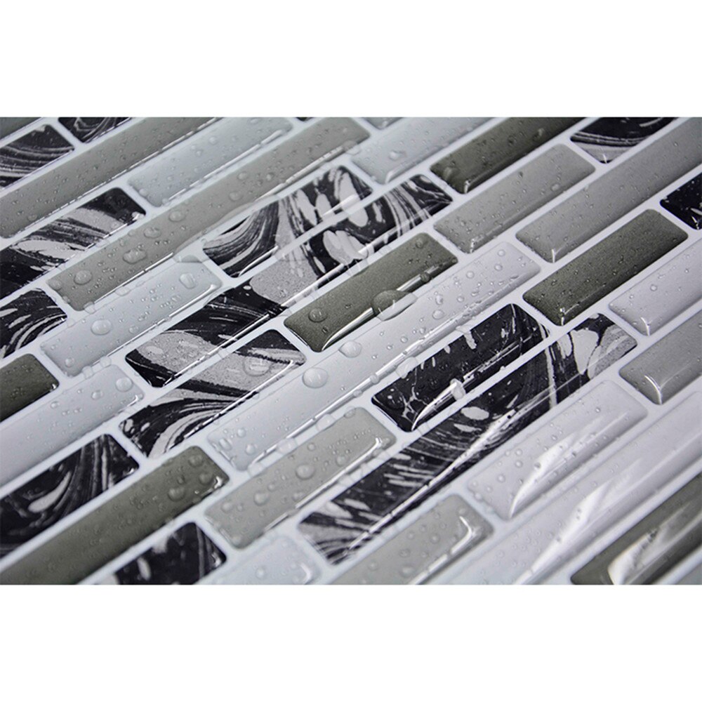 3D kitchen Wall Stickers Aluminum Kitchen Oilproof Removable Wall Stickers Home Decal Glitter Mosaic sticker waterproof for room