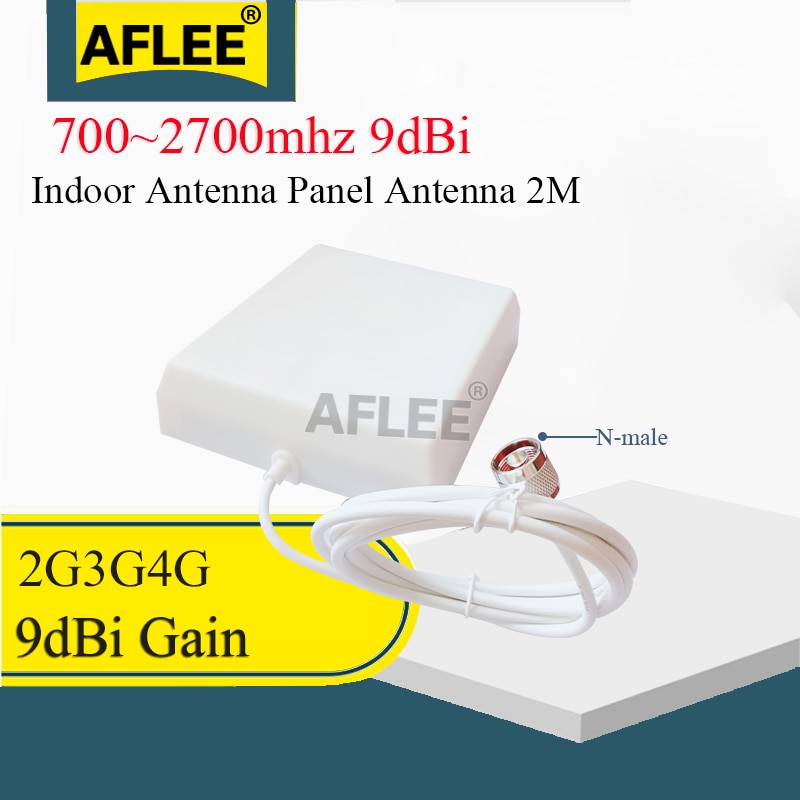 700-2700Mhz GSM 2G3G4G antena LTE 9dBi Guadagno antena Antena de Panel con 2 m/0,3 m cavo por móvil Del Segnale Del amplificador