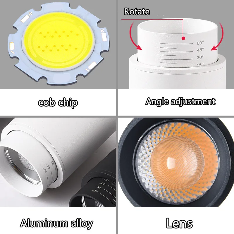 Led pista de luz lâmpada do teto luminária pista iluminação ferroviário luzes ponto led pista ferroviário holofotes loja roupas iluminação para casa