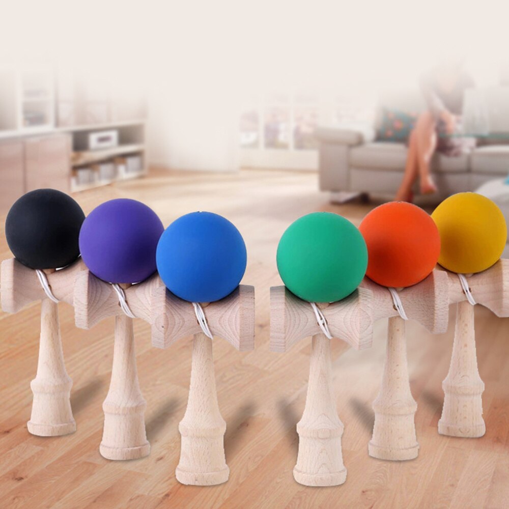 Juguete Kendama de madera para niños, juego de espada, taza, pelota, juguetes educativos divertidos para exteriores, deportivos (Color aleatorio), 1 Juego
