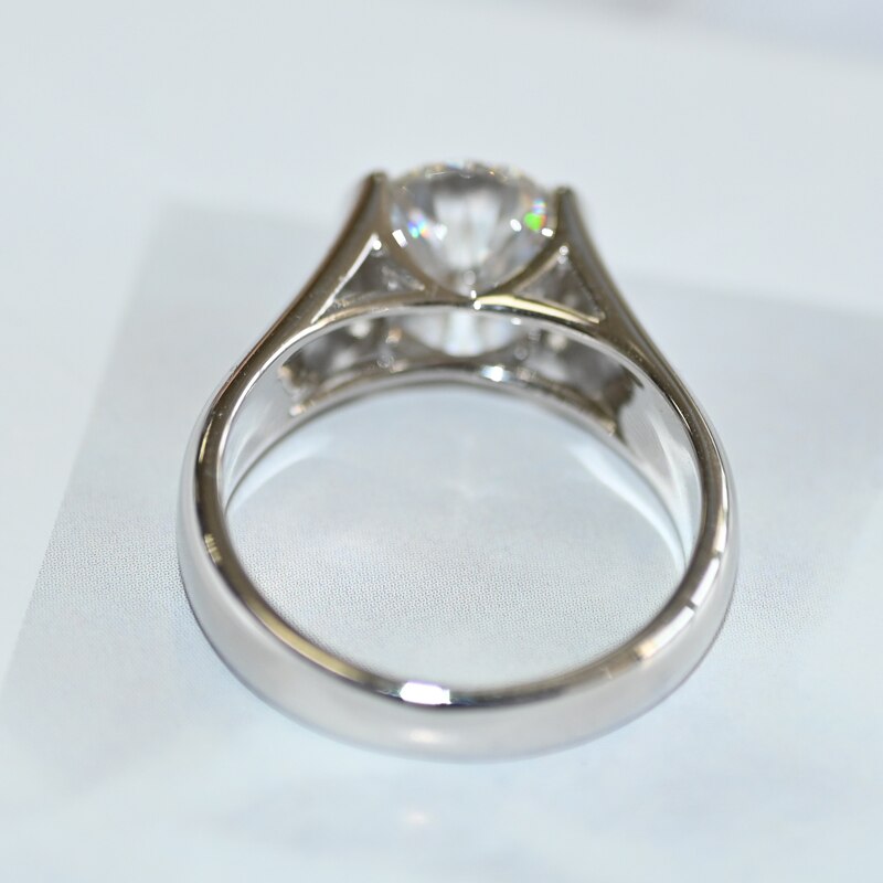 OEVAS Echt 2 Carat D Farbe Moissanite Hochzeit Ringe Für Frauen 18K Weiß Gold Überzogene 100% 925 Sterling Silber braut Edlen Schmuck