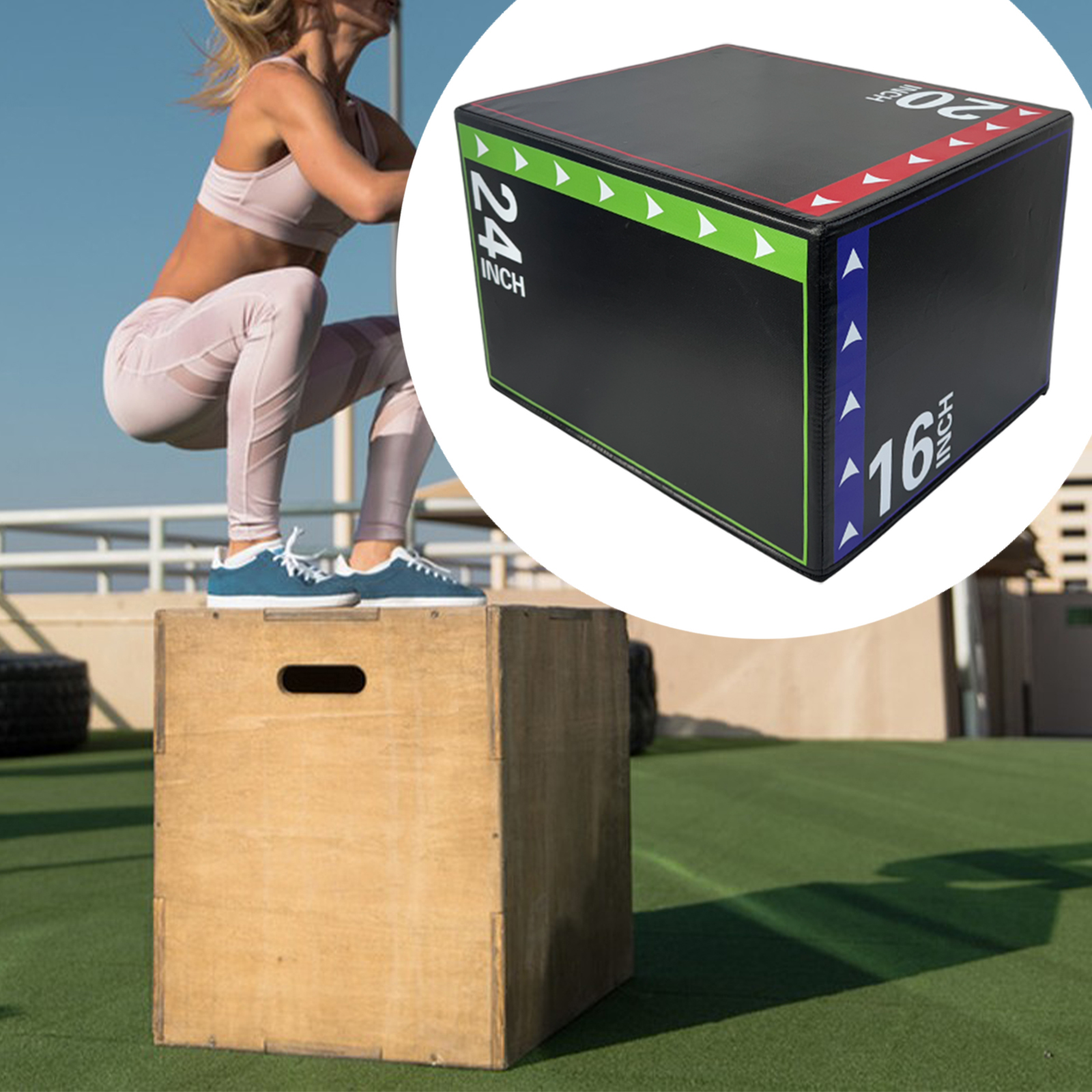Jump Box Draagbare Plyometrische Box Step-up Box Veelzijdig voor Home Gym Conditioning Krachttraining Fitness Workout Oefening