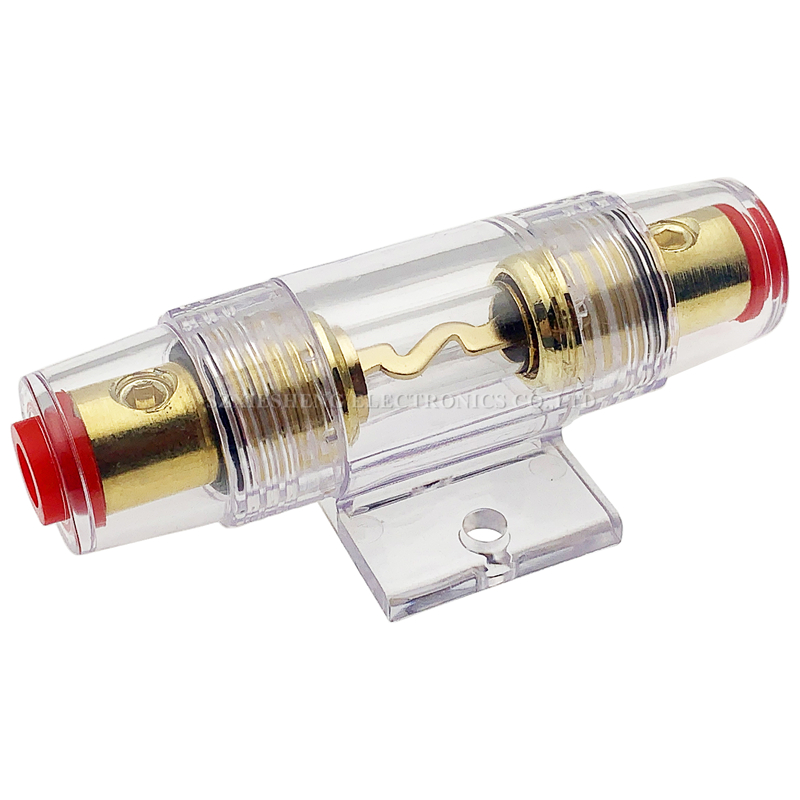 1 ensemble 30A 40A 50A 60A 70A 80A 100A AGU 10*38MM fusible et support voiture Audio Refit porte-fusible voiture stéréo Audio disjoncteur en ligne: 100A