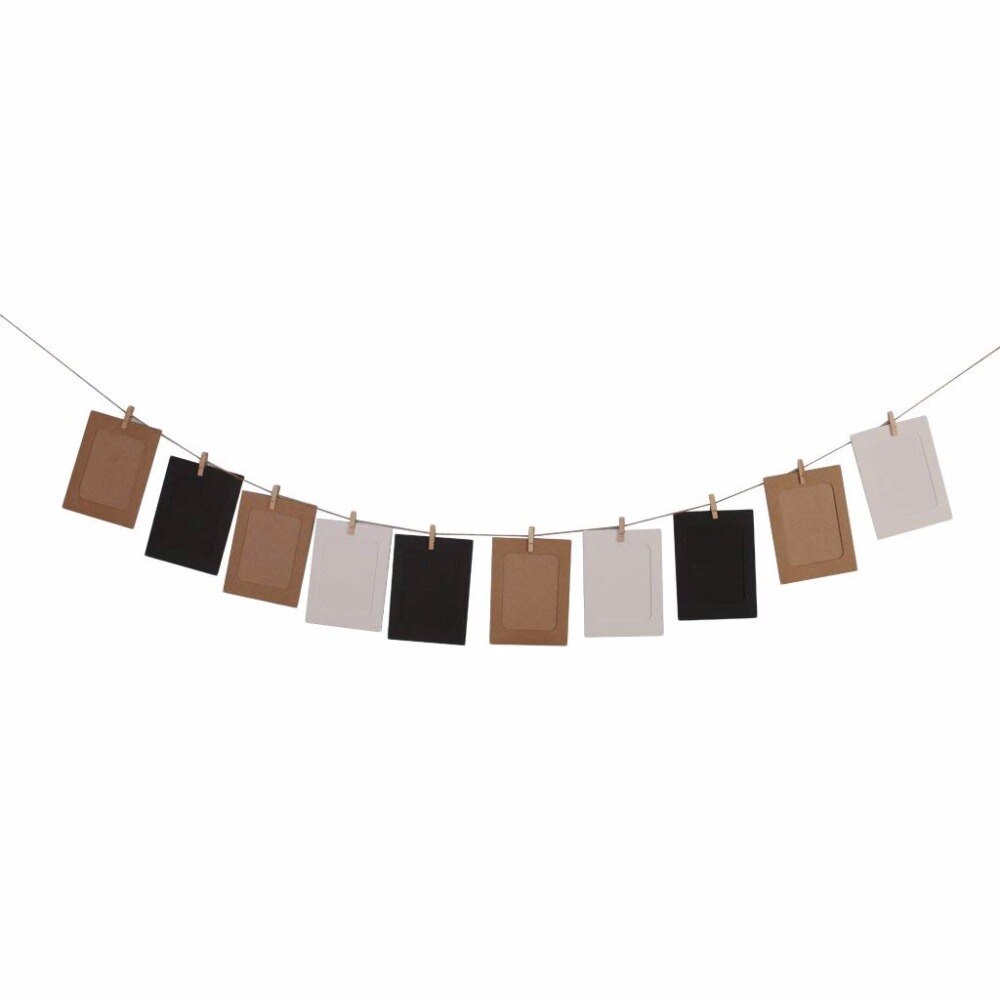 30 Pcs Papier Foto Muur Fotolijst Zwart Wit Karton Decoratie 3 /5 /6 /7 Inch Met clips