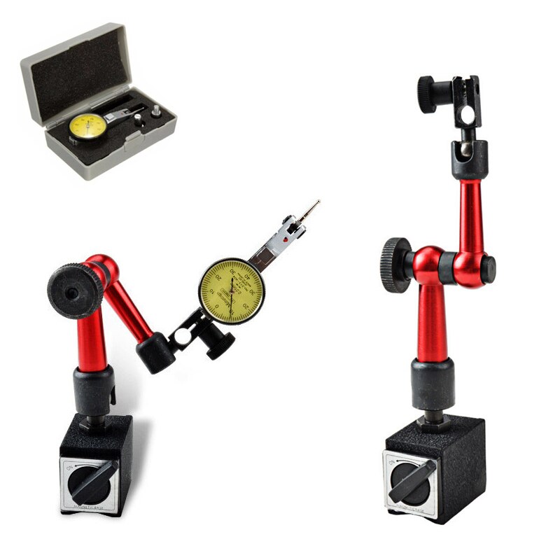 Flexible Dial Test 0-0.8mm High Precision Lever Indicator Magnetic Base Holder Stand Dial Indicator Test Tool