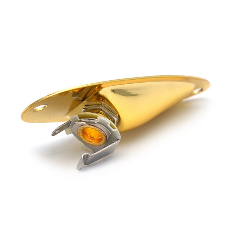 Black Boat Input Output Jack Plate Socket With Screws Guitar Parts Knobs Jacks Switches