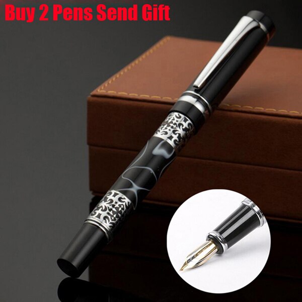 Luxury Writing Fountain Pen Brand Signature Ink Pen Buy 2 Pens Send: Black Fountain