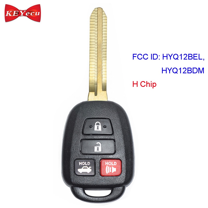 KEYECU for Toyota Corolla Remote Car Key Fob H Chip FCC ID: HYQ12BDM, HYQ12BEL