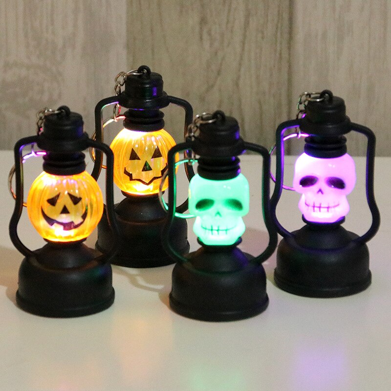 Halloween Jack-o'-Lantern, Plastic Mini-Oil Bar Decoration Nightlight Witch Lamp