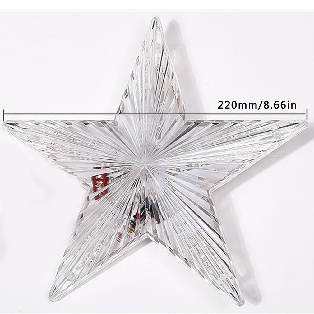 Christmas Tree Topper Light LED Light Up Christmas Tree Topper Star Xmas Tree Ornaments Party Home Decorations