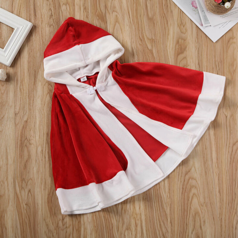 Kind Mädchen Mit Kapuze Prinzessin Wolle-mischungen Reizende Baby freundlicher Spitze hoch Kap Mantel Pelz Mantel Weihnachten Party Kostüm Phantasie Mäntel