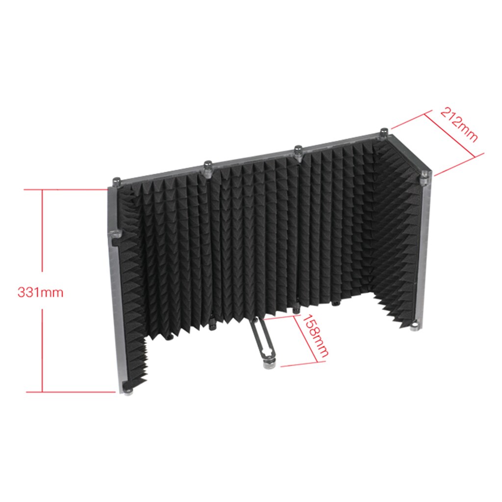 3 Panel / 5 Panel Foldable Microphone Isolation for Recording Absorber Foam Panel Microphone Accessory